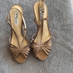 MIA Women's metallic Strappy Heels